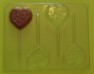 927 Hearts Shooting Star Chocolate or Hard Candy Lollipop Mold